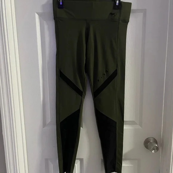 PINK by Victoria’s Secret Green Leggings, Size Medium - Picture 3 of 3